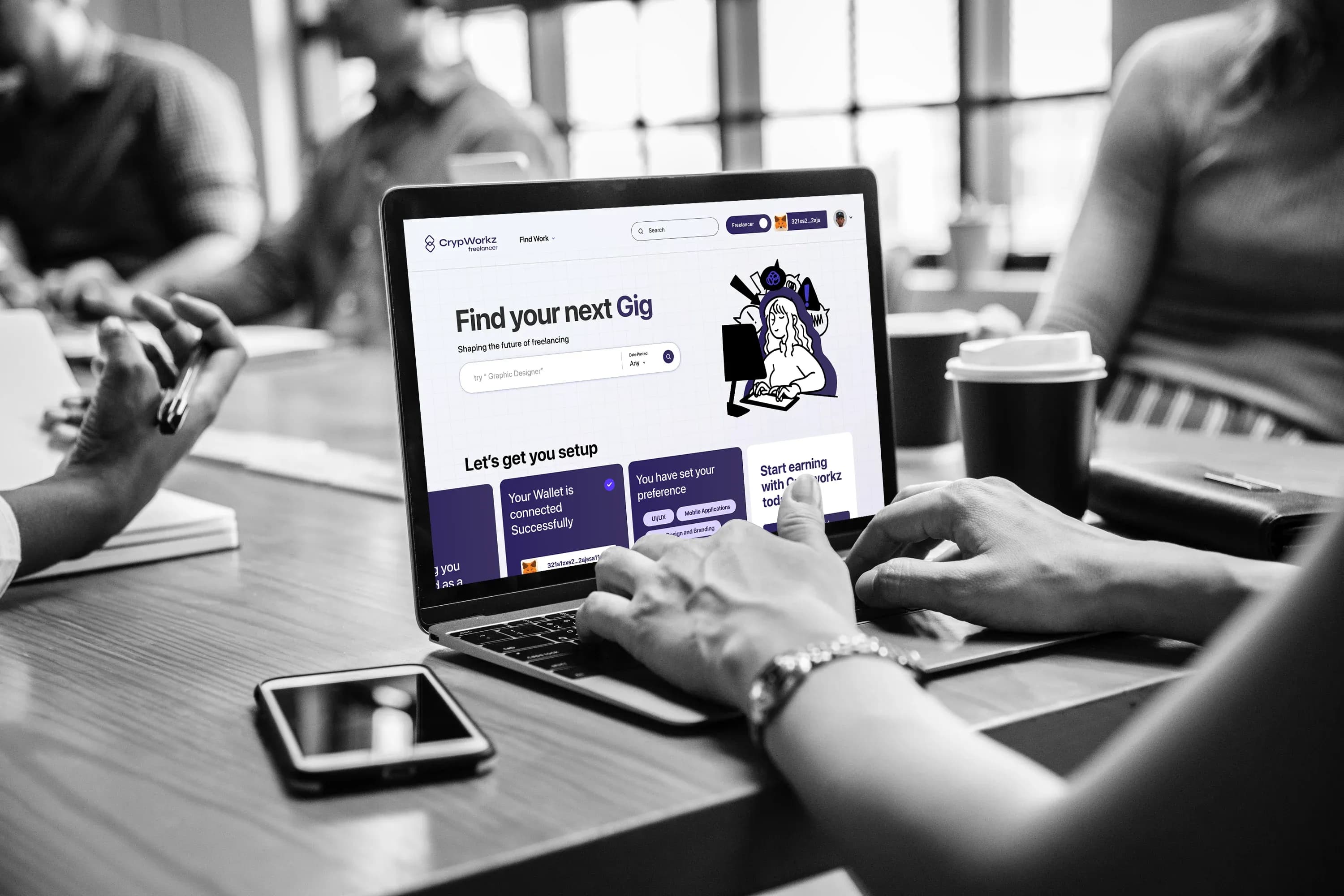 🔒 Crypworkz  - UI UX Case Study 